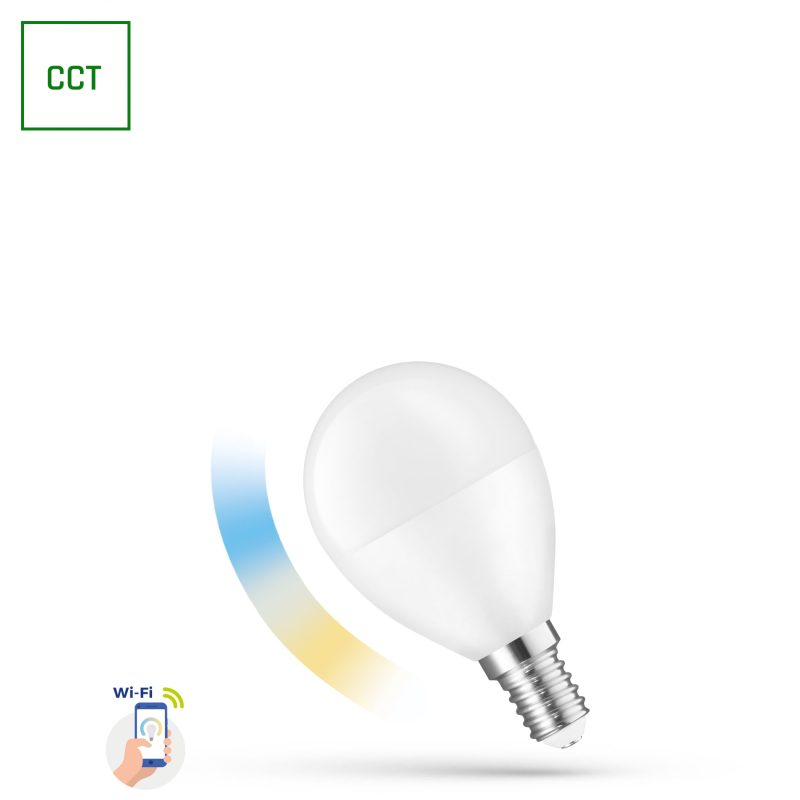 Spectrum LED LED P45 5W E-14 230V CCT+DIM WI-FI SPECTRUM SMART