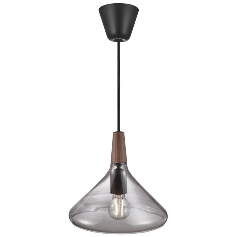 Nordlux Nori Pendelleuchte Rauchglas Trichterform Ø270mm E27
