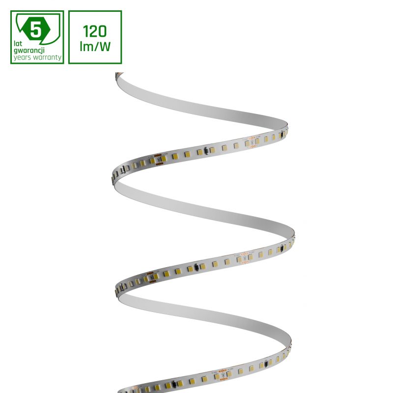 Spectrum LED LED STRIP 2835 24V 128LED 10W/m 1200lm/m NW 8mm IP20 5YR 5m roll