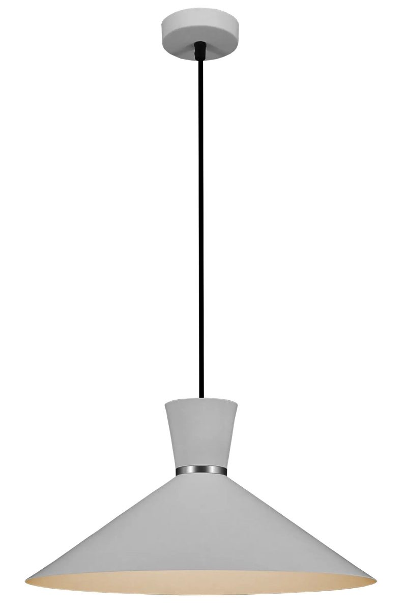 Fantasia Kono hanglamp conisch aluminium wit, E27 excl. lichtbron