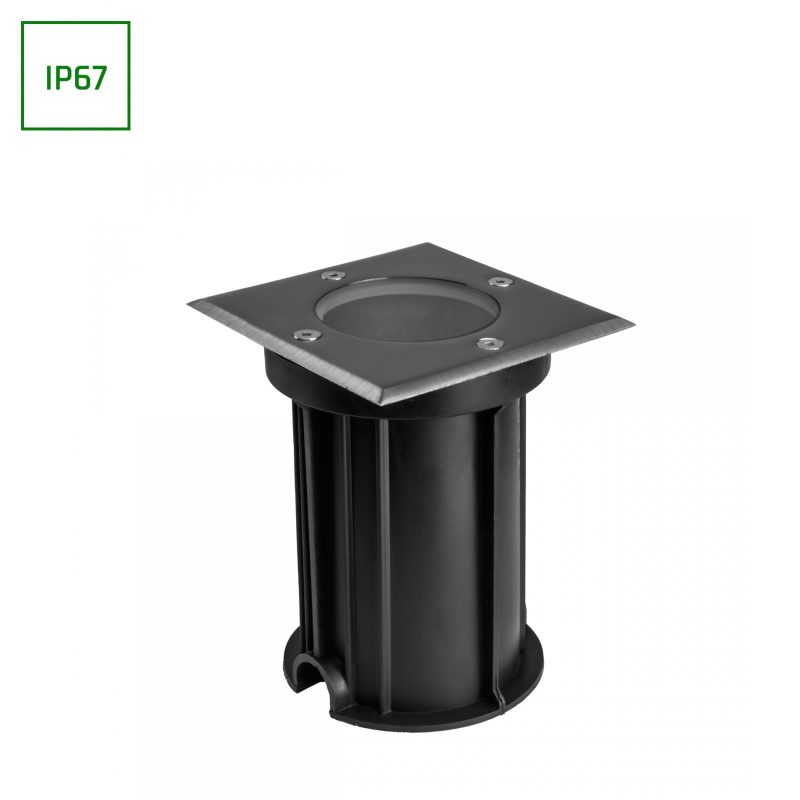 Spectrum LED LUKKA CONNECT GU10 250V IP67 110X110X140 GREY SQUARE IN-GROUND