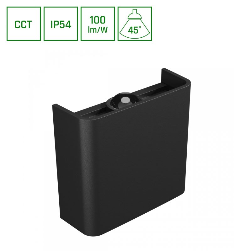 Spectrum LED LUNARIX 1 SCONCE 2W CCT 230V IP54 RA90 110X100X40MM BLACK