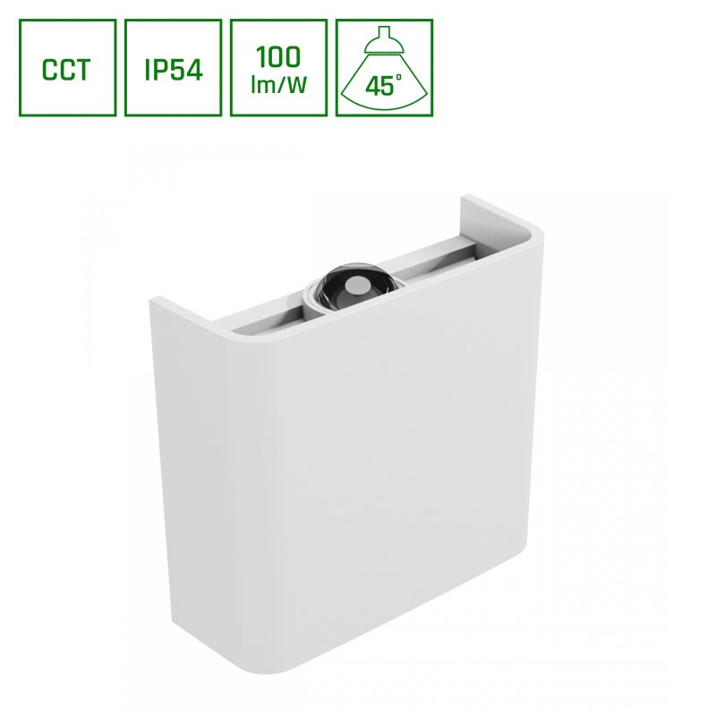 Spectrum LED LUNARIX 1 SCONCE 2W CCT 230V IP54 RA90 110X100X40MM WHITE