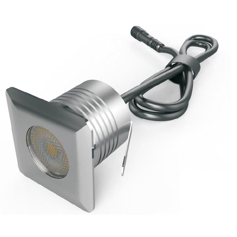 Mini inbouwspot vierkant RVS IP67 45mm dimbaar 10-30V