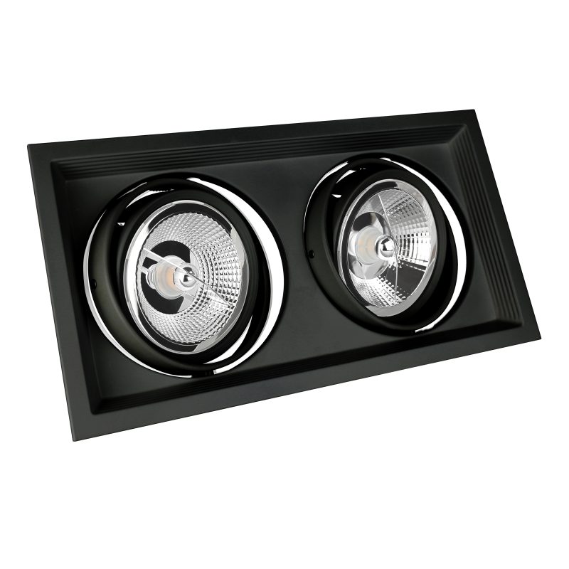 Spectrum LED MODERN DAY DUE MAXI AR111 GU10 X 2 BLACK