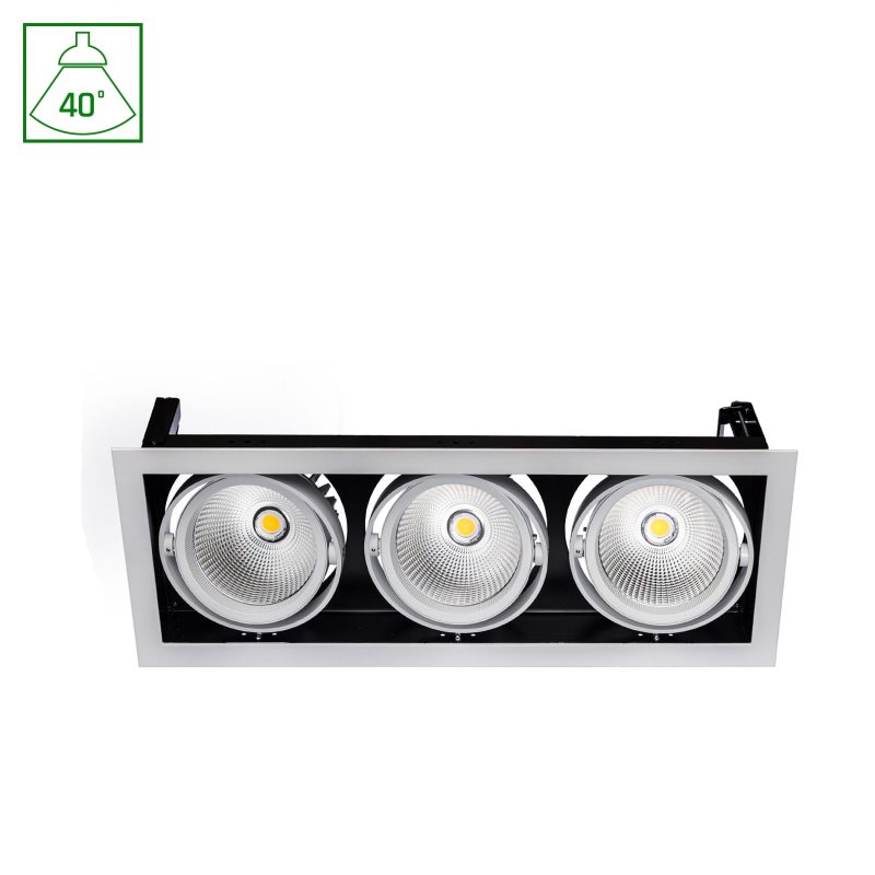 Spectrum LED MODERN-DAY 3X1LED COB CITIZEN 40DEG 230V 3X27W IP20 WW DOWNLIGHT