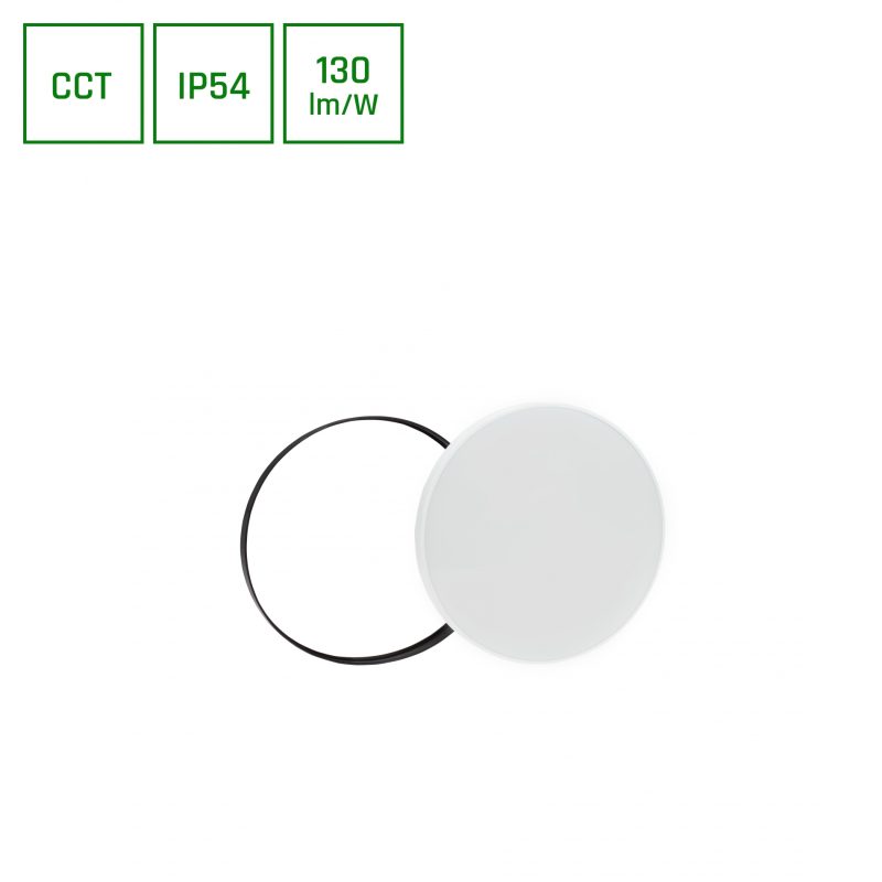 Spectrum LED NYMPHEA BLACK & WHITE RINGS 18W CCT 230V