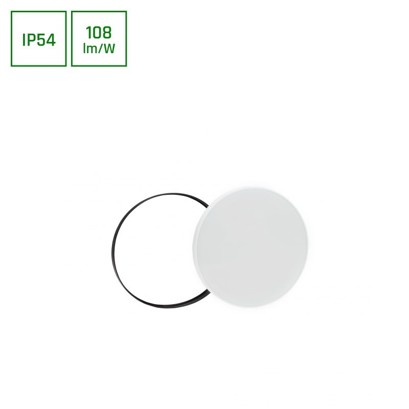 Spectrum LED NYMPHEA BLACK & WHITE RINGS 18W WW 230V 115DEG IP54 FI250X52