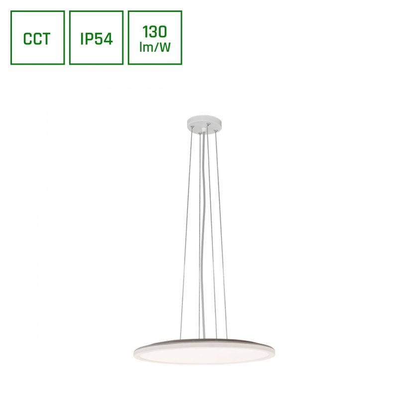 Spectrum LED NYMPHEA FLAT DUO 36W CCT 230V 120DEG IP54 FI400X26MM WHITE ROUND