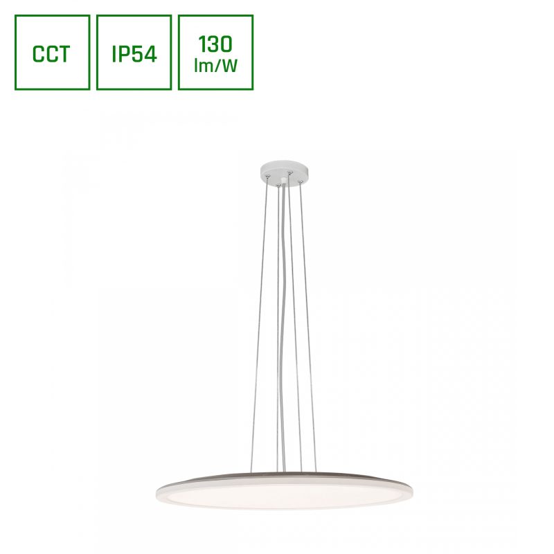 Spectrum LED NYMPHEA FLAT DUO 48W CCT 230V 120DEG IP54 FI500X26MM WHITE ROUND