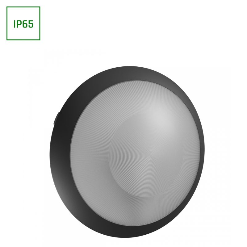 Spectrum LED NYMPHEA OMNI BLACK E27 230V IP65 IK08 FI300X90MM BLACK ROUND