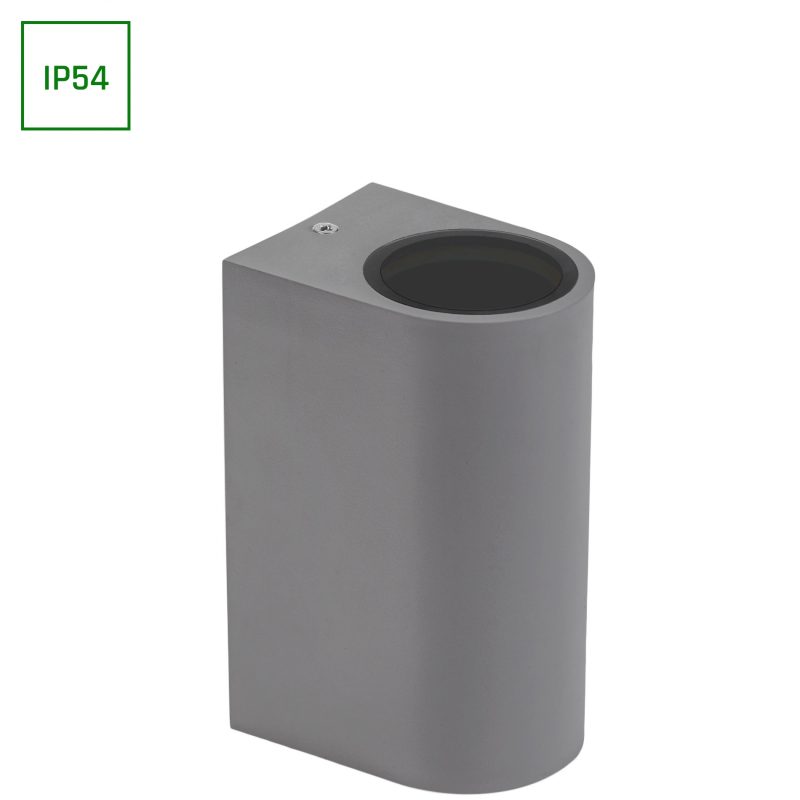 Spectrum LED PARETE GU10 X2 BIDIRECTIONAL SCONCE 250V IP54 150 X 73 X 95MM GRAY