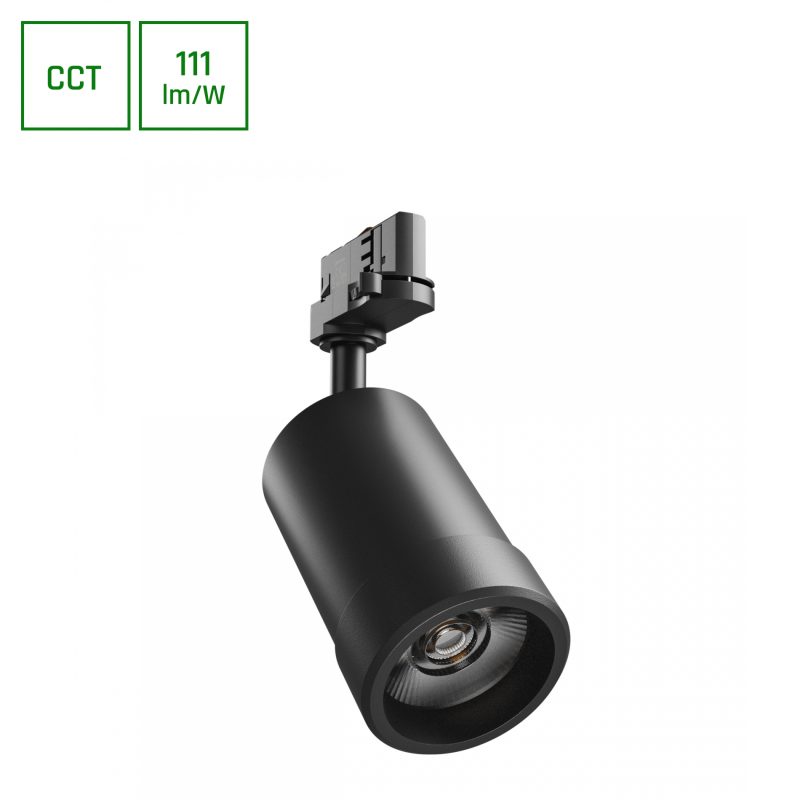 Spectrum LED PAVA BASIC 20W 3CCT 230V 20-45DEG IP20 RA80 84X136X185MM BLACK