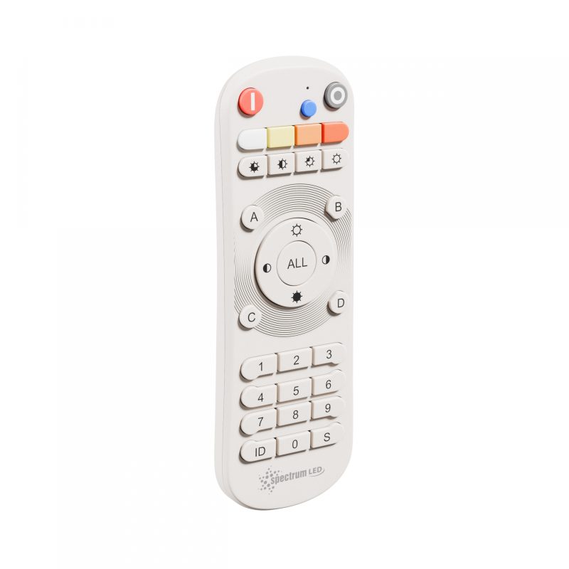 Spectrum LED REMOTE CONTROLER 100-GROUP RGB CCT 2XLR3 DIMM WHITE KONEKT MESH
