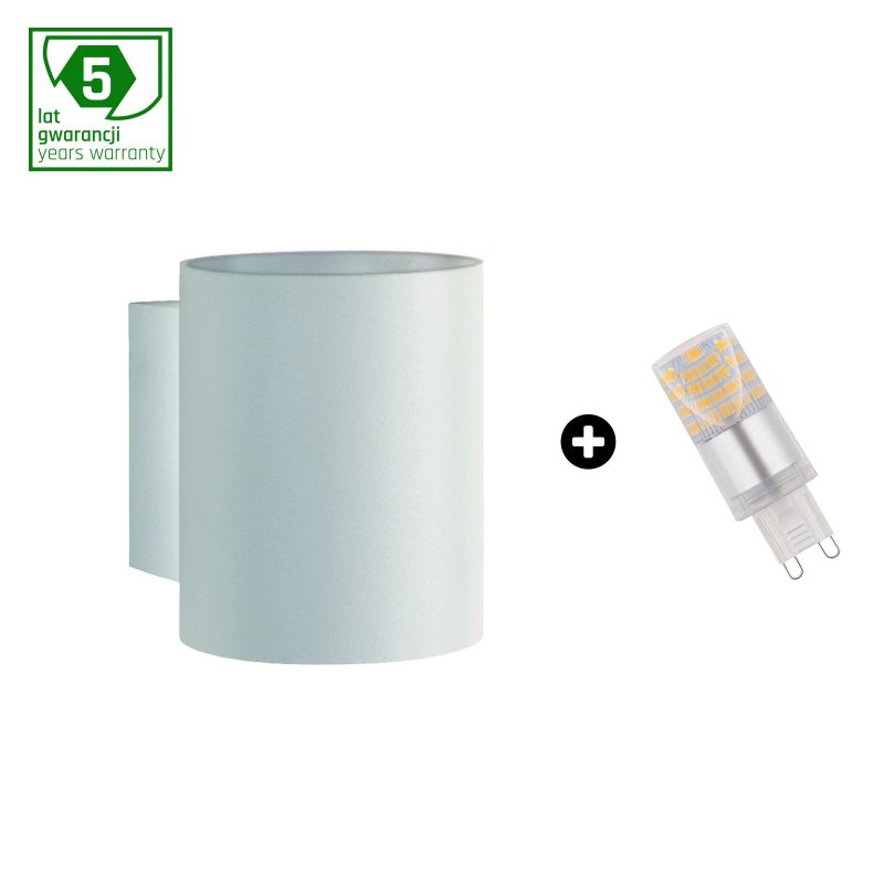 Spectrum LED SET 5Y WARRANTY - SQUALLA G9 TUBE WHITE + LED G9 4W WW