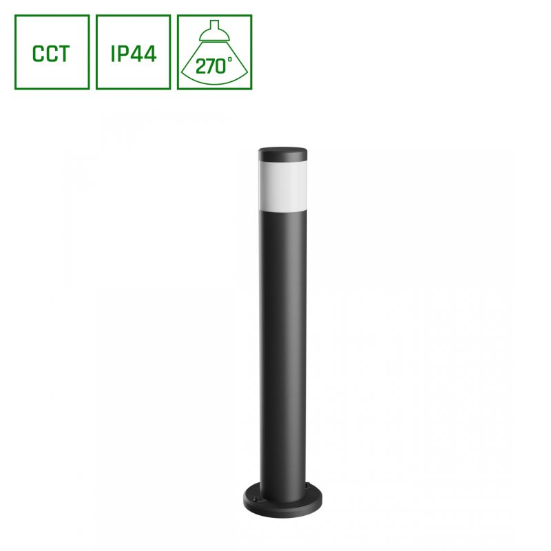 Spectrum LED STELLA COLUMN GU10 6W CCT 230V 270DEG IP44 IK08 175X722MM BLACK ROUND