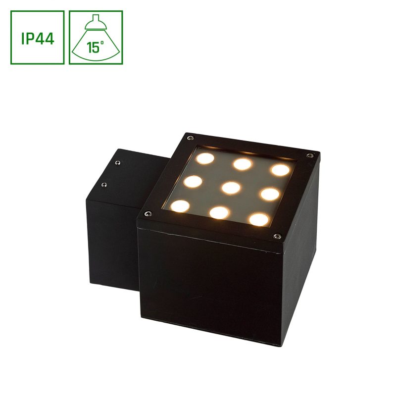 Spectrum LED TORRE 9LED CREE 15DEG 230V 9W IP44 CW WALL-MOUNTED