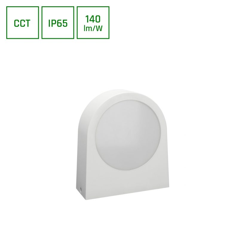 Spectrum LED VERSA 15W CCT 230V 100DEG IP65 70X180x196MM WHITE FACADE LAMP