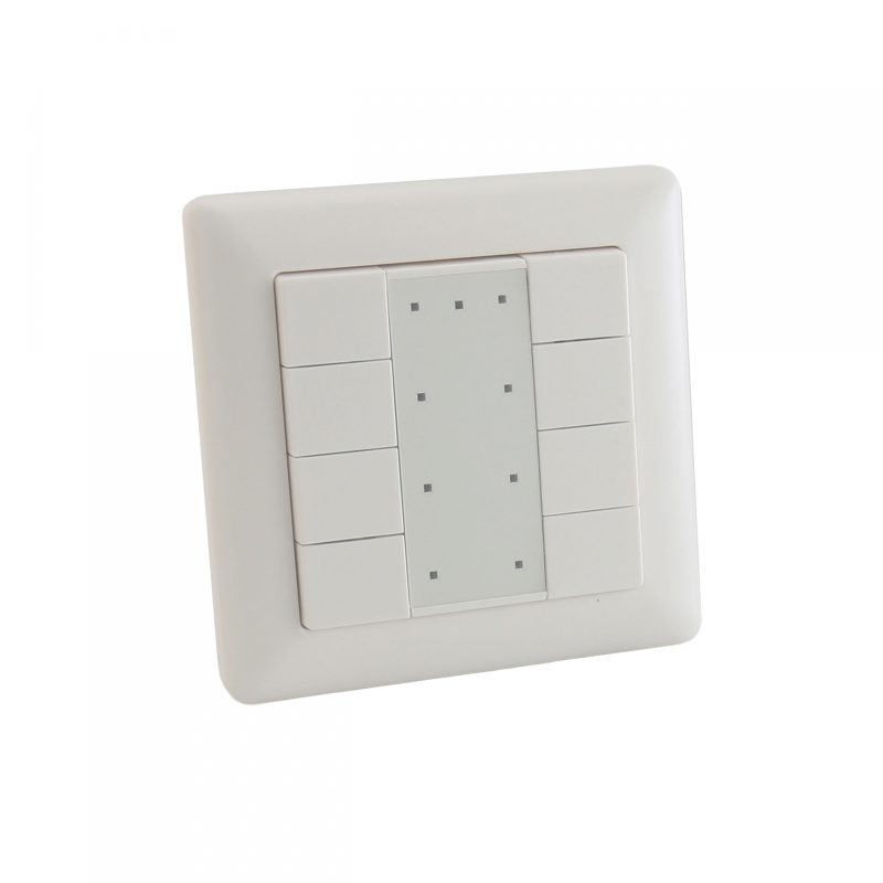 Spectrum LED Wanddrukknoppaneel met 8 DALI knoppen