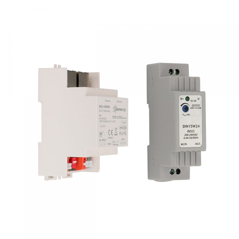 Spectrum LED WIRELESS TUYA - DALI GATEWAY SPECTRUM + POWER SUPPLY 24V DIN