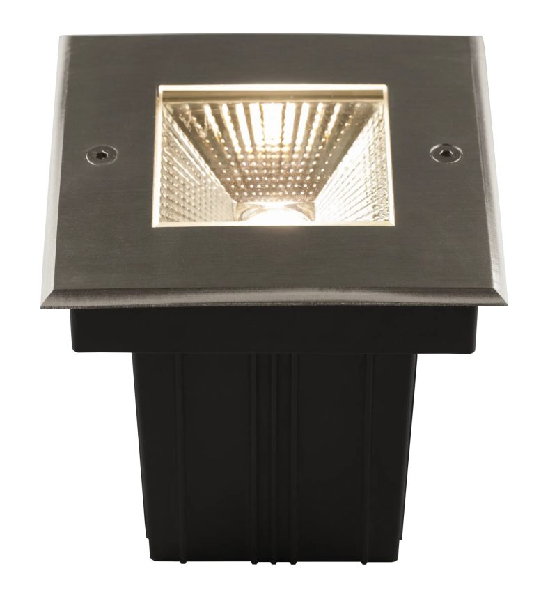 Fantasia Nelio square ground spotlight 5W COB LED 3000K IP67 aluminium