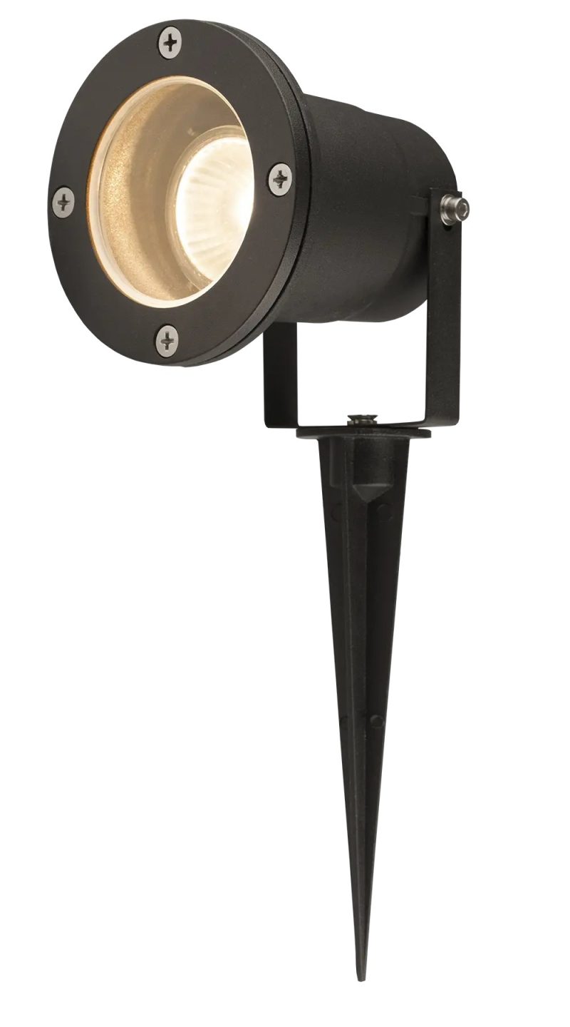 Fantasia Spot de sol Piki noir IP65 orientable GU10 excl. ampoule