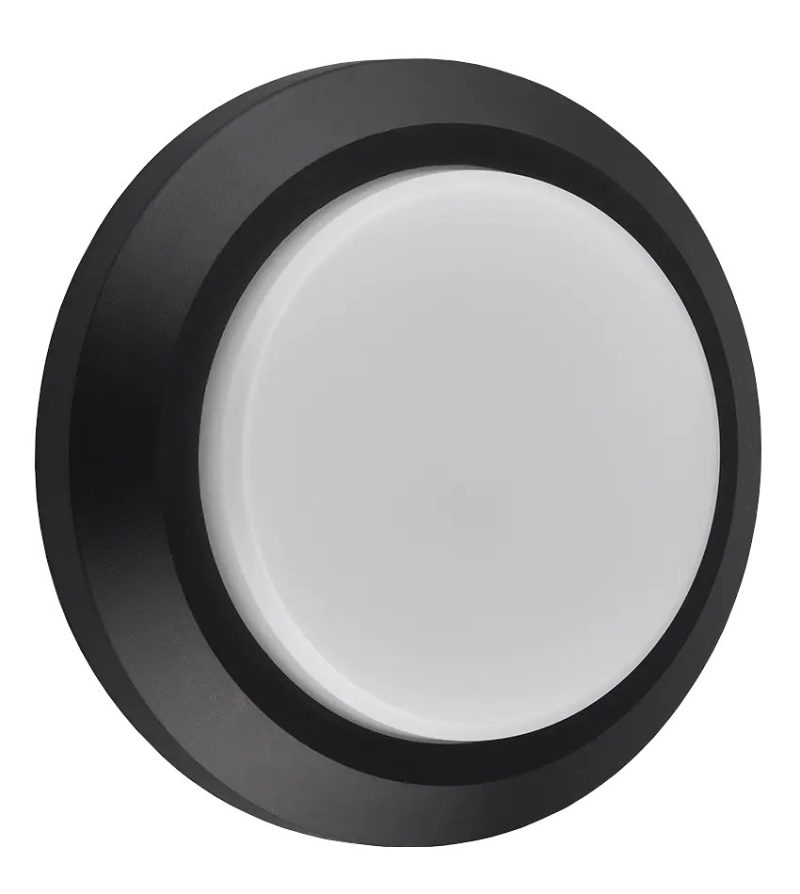 Fantasia NOKI wall light round black IP65 SMD LED 3W outdoor
