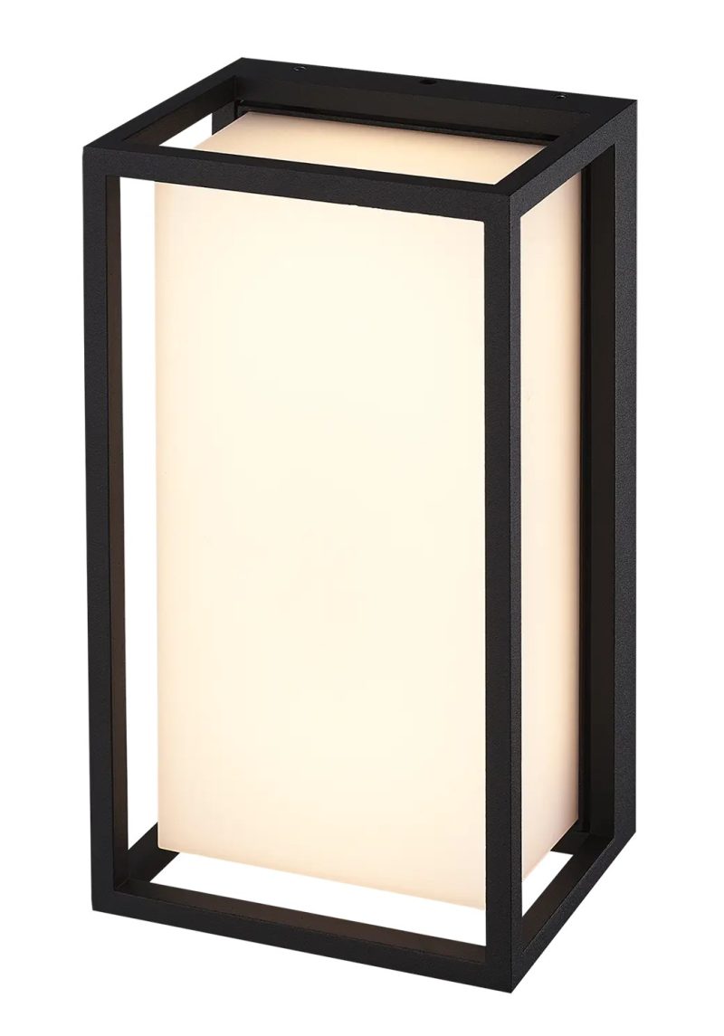 Fantasia Neres LED Außenwandleuchte, schwarzer Stahl, IP65, 1100 Lumen