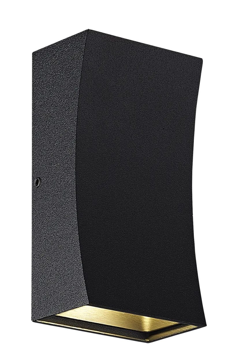 Fantasia Ipso applique da esterno nera IP65, luce su e giù