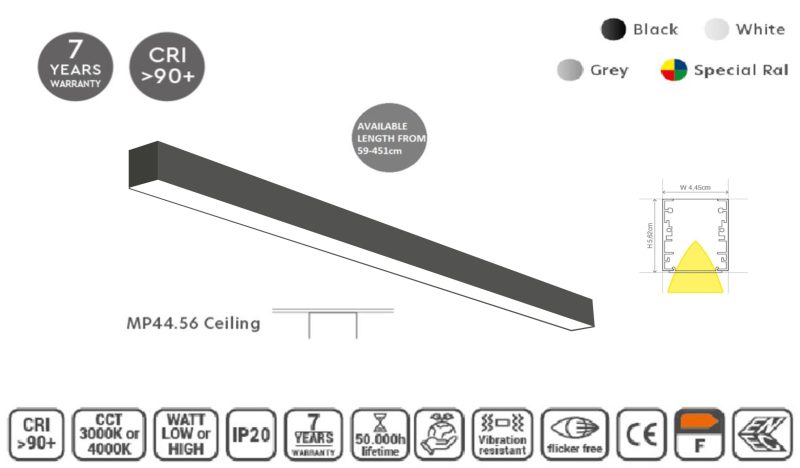 Masterlighting Homelighting MP44.56C-395-S-3-O-OF-BL 44.5x56mm 395cm