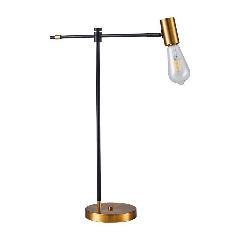 Homelighting SE21-GM-36 ADEPT GOLD MATT & BLACK TABLE LAMP