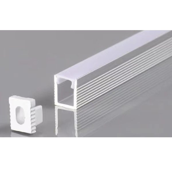 Optonica Aluminium Profile For LED Strip Silver Body and White Cover L=2