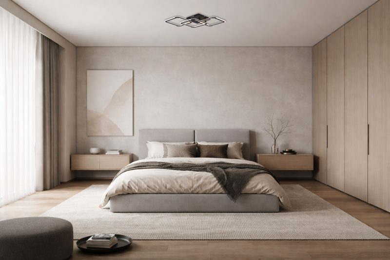 Optonica LED Ceiling Lamp CCT 45W Black Dimmable + Remote Control