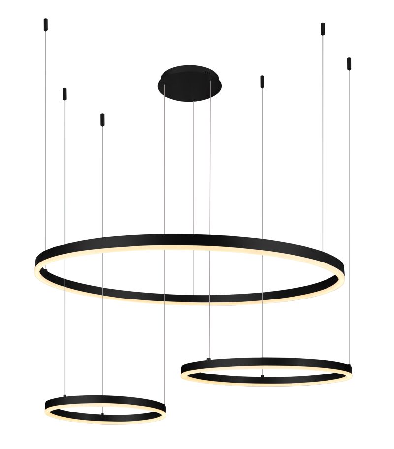Optonica LED Pendelleuchte 70W Sand Schwarz