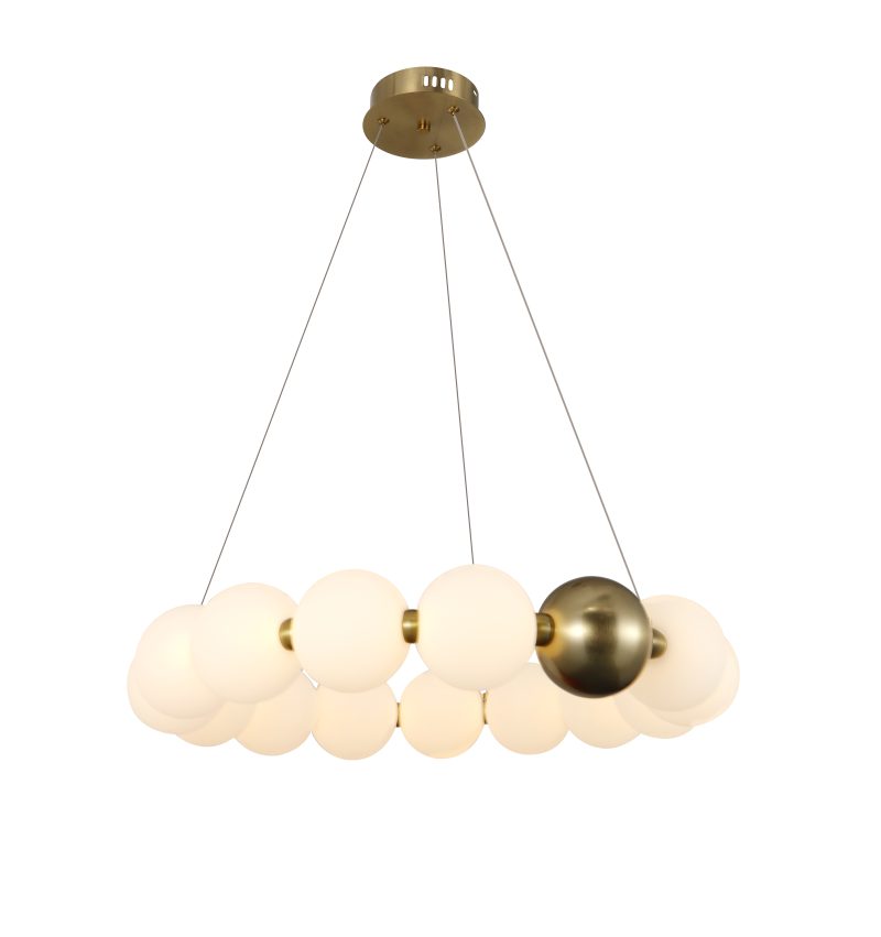 Optonica Lampada a Sospensione LED 27W Rame+Bianco