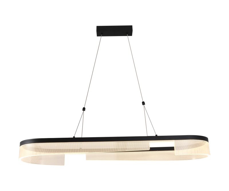 Optonica LED Pendelleuchte 30W Sand Schwarz
