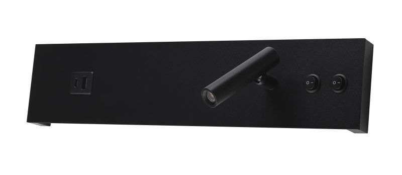 Optonica LED Cabinet Light 11W IP20 con ON/OFF - Switch + USB Nero 4200K
