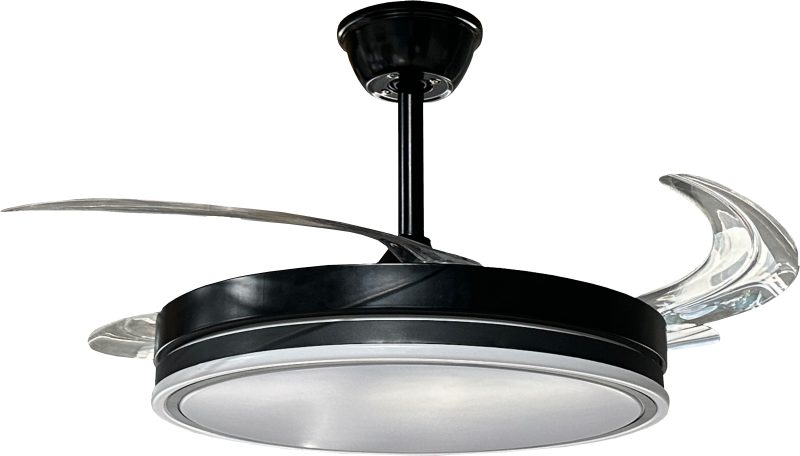 Optonica Ventilatore da Soffitto LED 36W/3CCT Nero + Telecomando