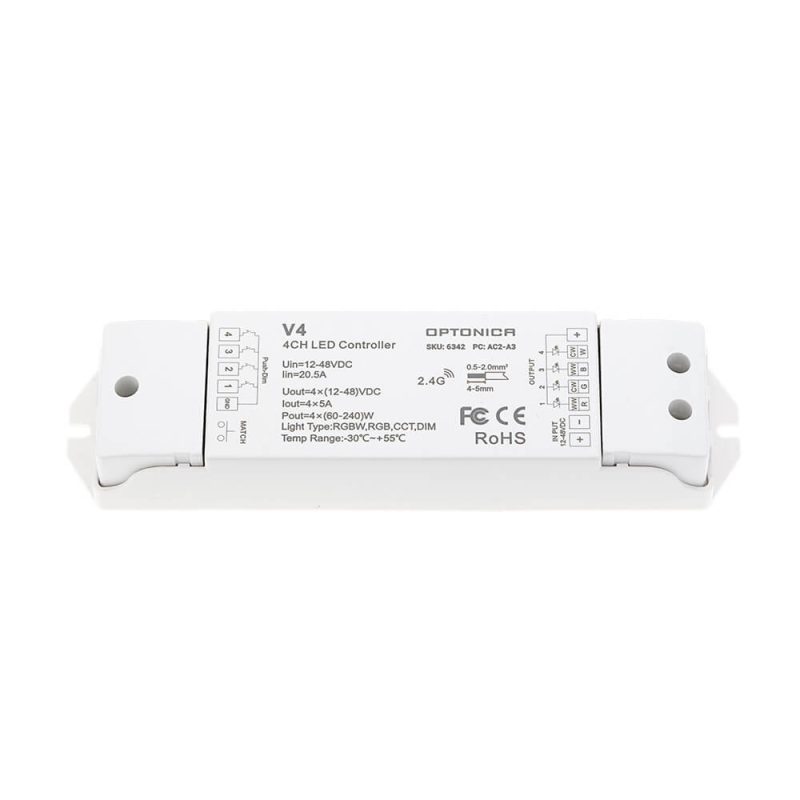 Optonica LED RGB/RGBW Controller 4CH 4*5A V4 Constant Voltage