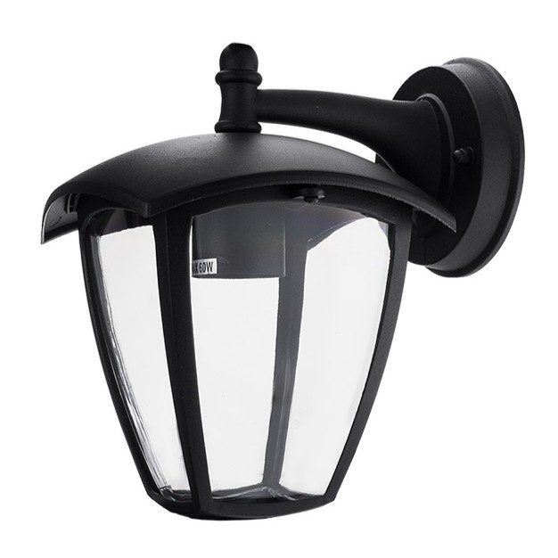 Optonica Wall Light Down Matt Black 1xE27