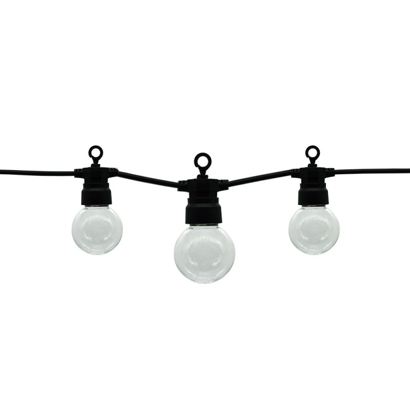 Optonica Black Outdoor String Light With Bulbs 10pc 5M + 3M Cable