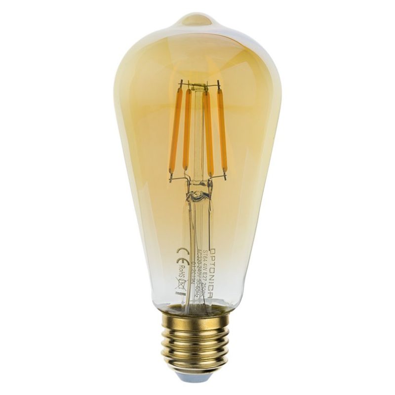 Optonica LED Bulb E27 ST64 Golden Glass