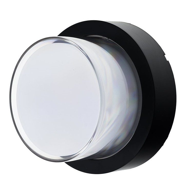 Optonica LED Wall Light Black Round Body
