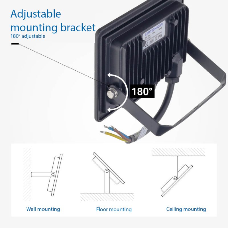 Optonica LED SMD Floodlight Black City Line