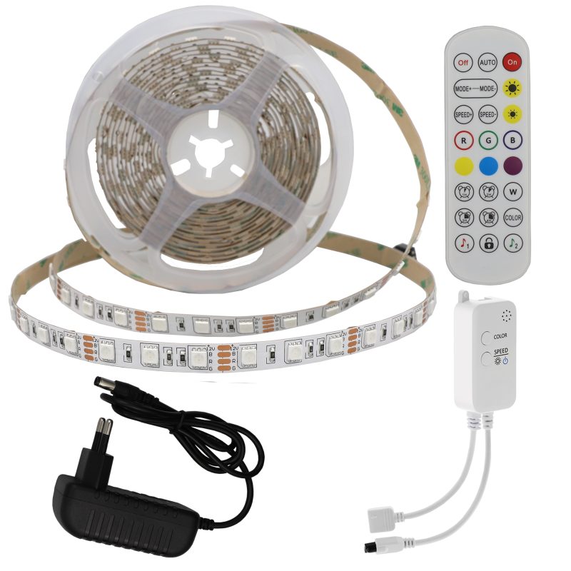 Optonica LED Strip Set Adapter + Bluetooth Music + Remote 60 LEDs