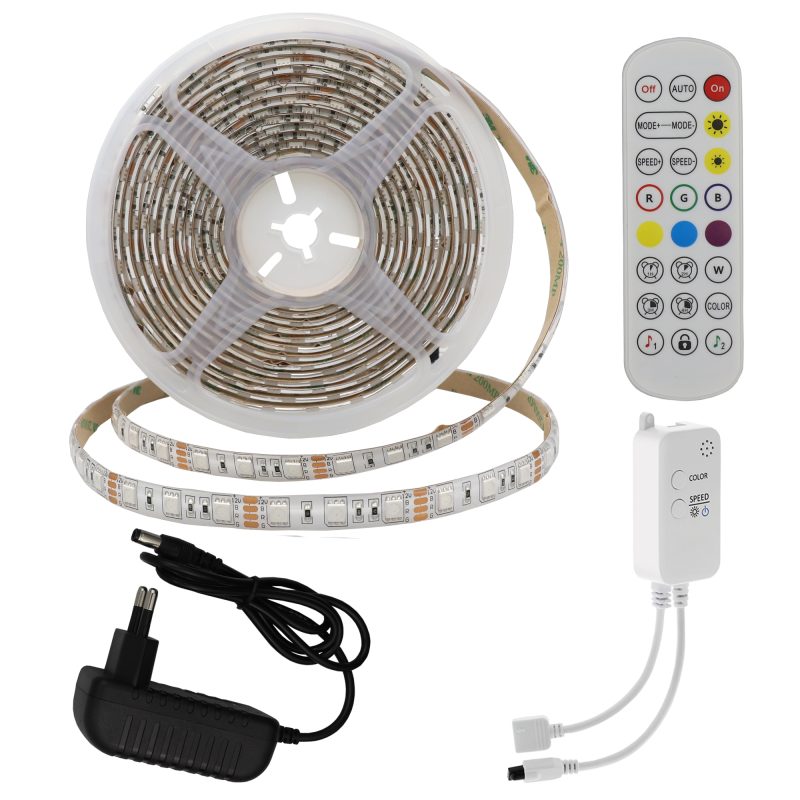 Optonica Waterproof LED Strip Set Adapter + Bluetooth Music + Remote 60 LEDs