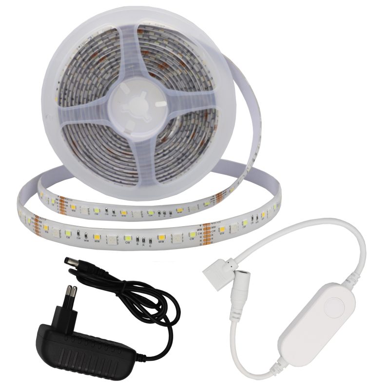 Optonica Smart LED Strip Set RGB + CCT Adapter + WIFI Controller 90 LEDs Alexa & Google Assistant