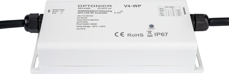 Optonica 4 Channel Constant Voltage LED Waterproof RF Controller
