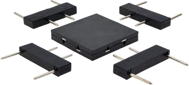 Optonica Black Cross Connector