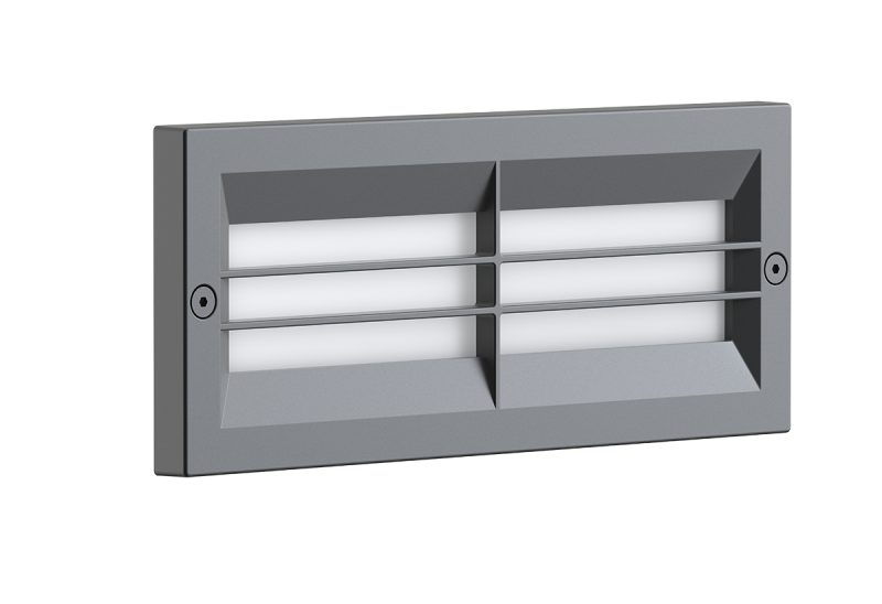 Optonica Applique Aluminium Clear PC E27 Socket IP54
